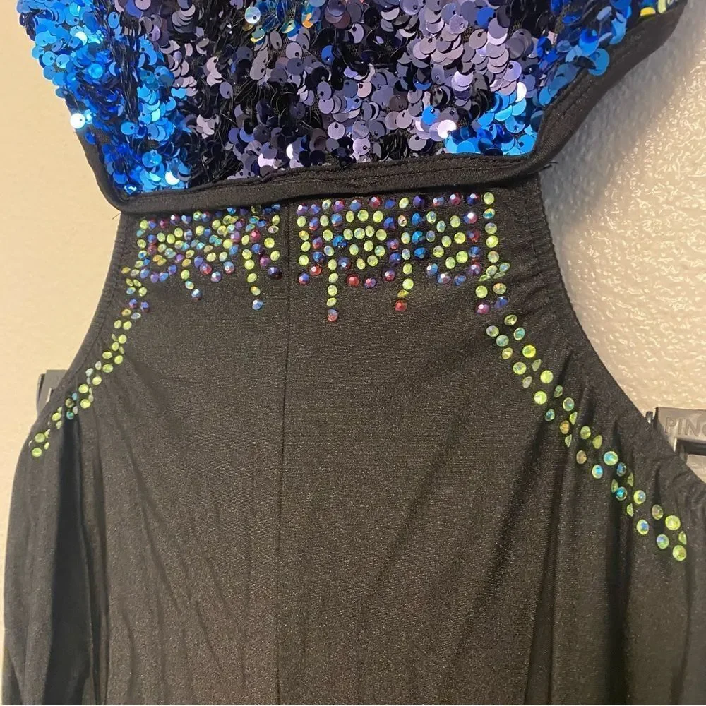 Glamour Adult Small Competition Dance Costume Sequin Jumpsuit Jazz Musical Theat